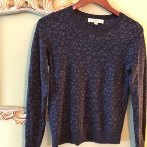 LOFT | Leopard print Jacquard Sweater
